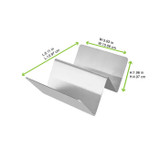 Stainless Steel Holder For 2 Tacos - L: 5.11in W:3.93in H: 1.96in - 6pcs 6 Pcs/Cs
