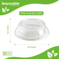 Compostable Lids Clear Cold Cups (96mm)