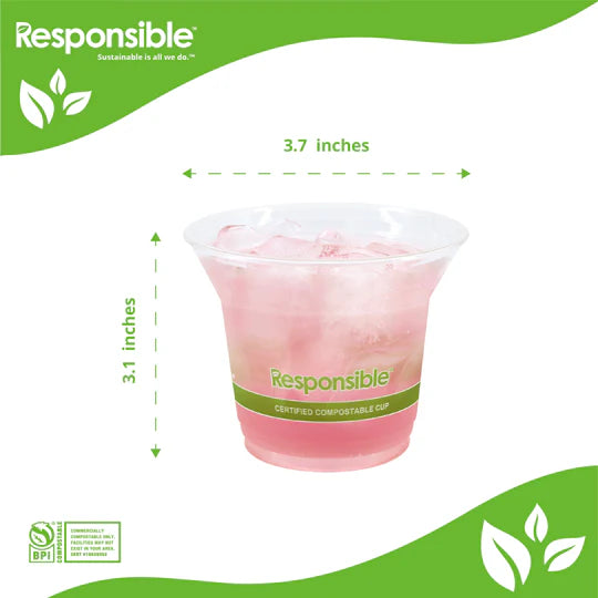 24 oz compostable clear cold cups eco friendly