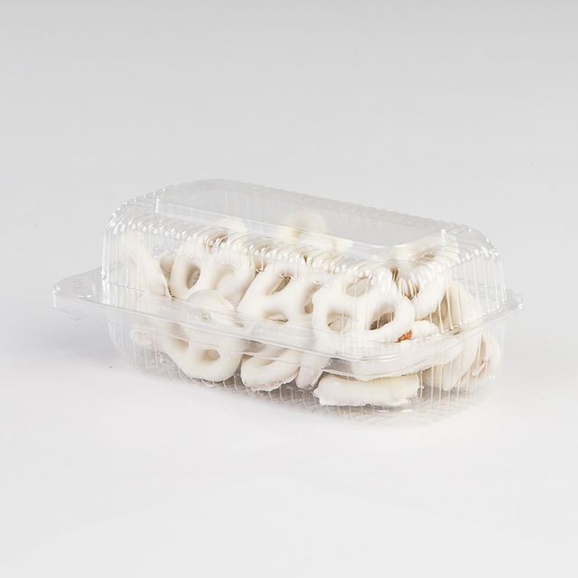 Detroit Forming Clear Hinged OPS Food Container with Bar Lock Closure – 5" x 2" x 2" (250/Case)