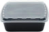 84oz Black Rectangular Takeout Container Combo (with Lids), Extra Large, 11.55 x 8.60 x 2.20 inches, Pack of 100 Sets