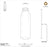 TALL SQUARE PET CLEAR JUICE BOTTLE