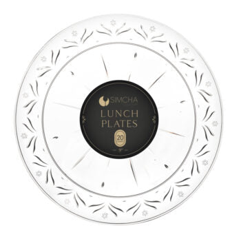 Simcha Collection Plastic Clear 9" Plates