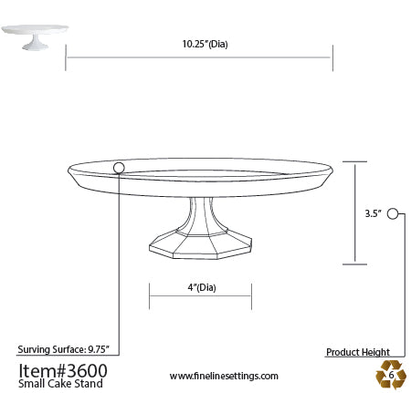Fineline Settings Platter Pleasers™ Cake Stand – 9.75" Premium Disposable Display Stand