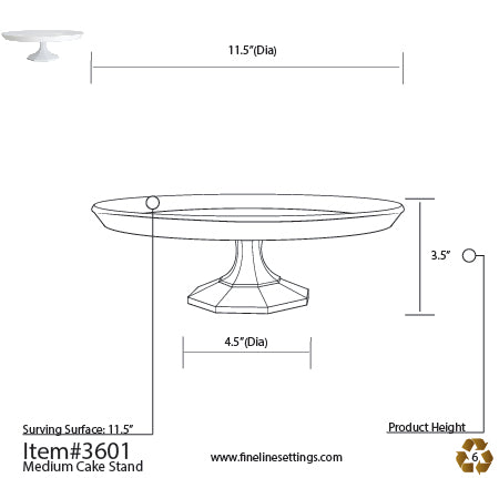 Fineline Settings Platter Pleasers™ Cake Stand – 11.75" Premium Disposable Display Stand