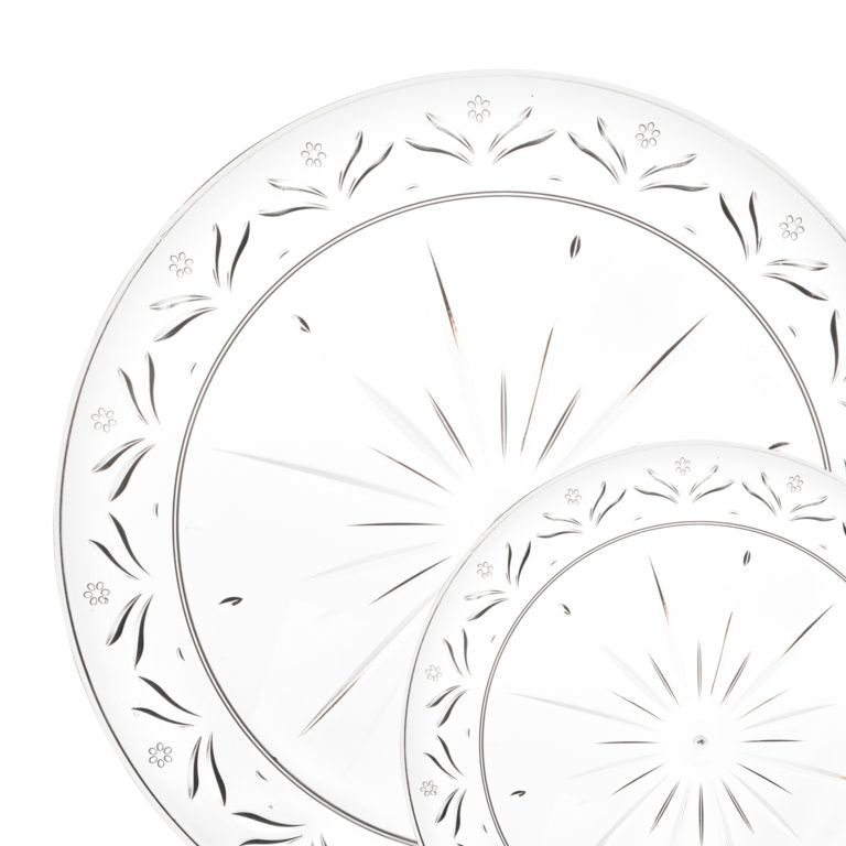 Simcha Collection Plastic Clear 6" Plates