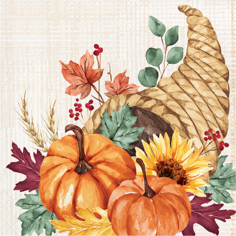 Fall Feast Thanksgiving Lunch Napkins