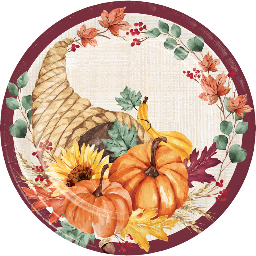 Fall Feast Thanksgiving Dinner Plates