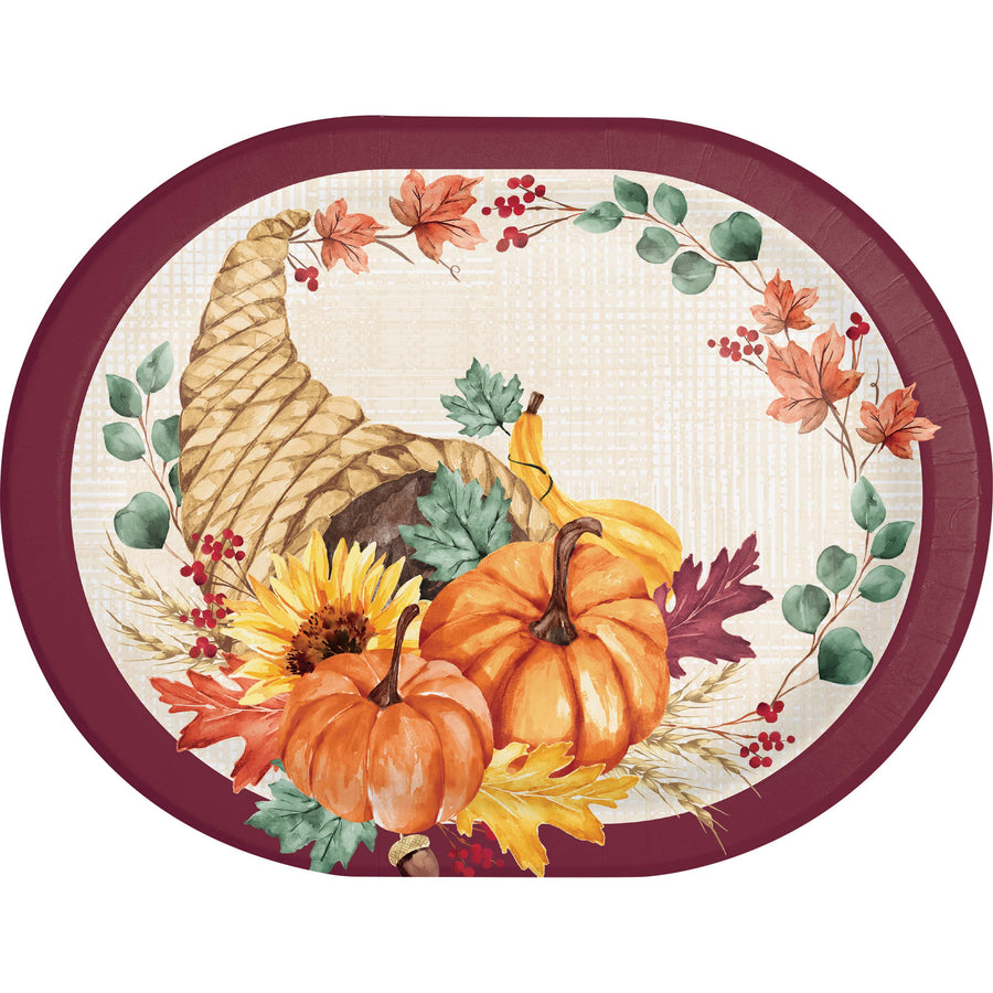 Fall Feast Thanksgiving Oval Platters
