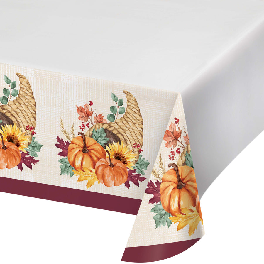 Fall Feast Thanksgiving Paper Tablecloth