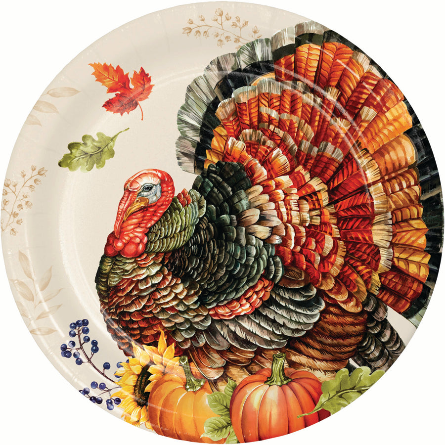 Bountiful Bird Thanksgiving Dessert Plates