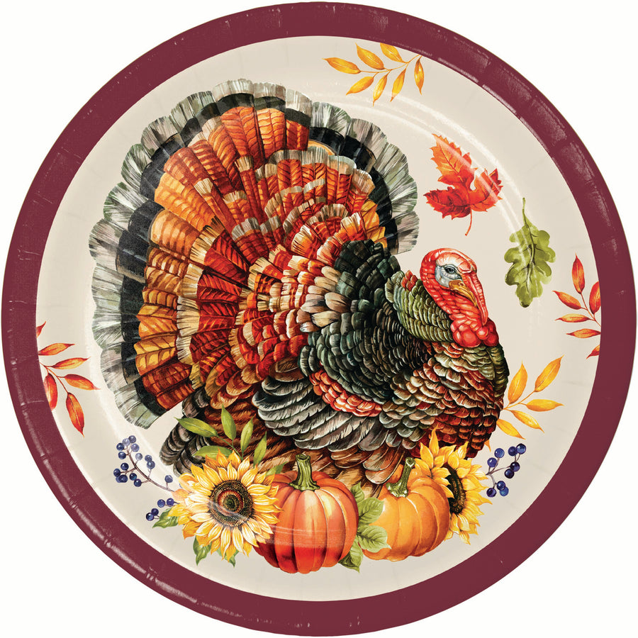 Bountiful Bird Thanksgiving Dinner Plates