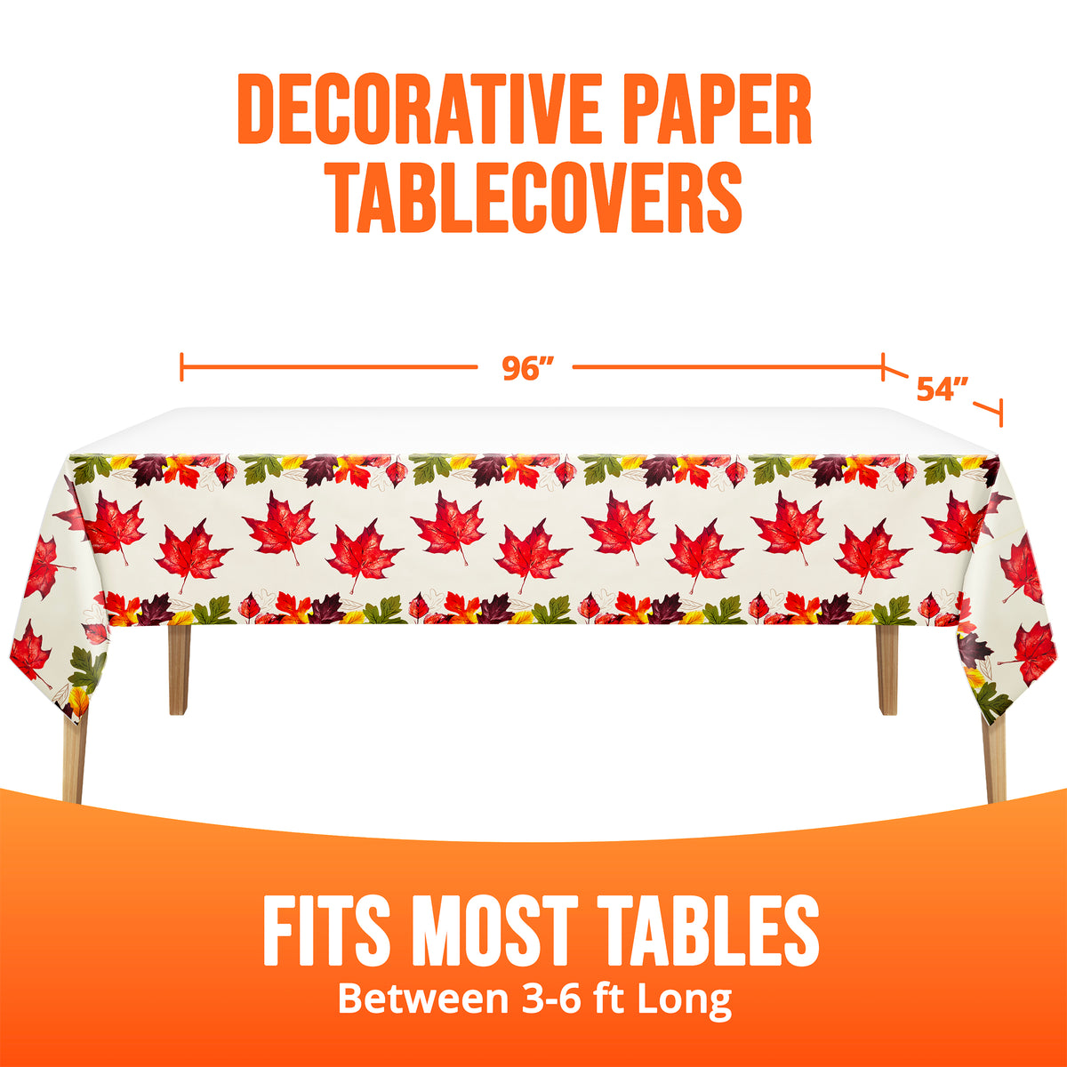 Falling Foliage Fall Paper Tablecloth