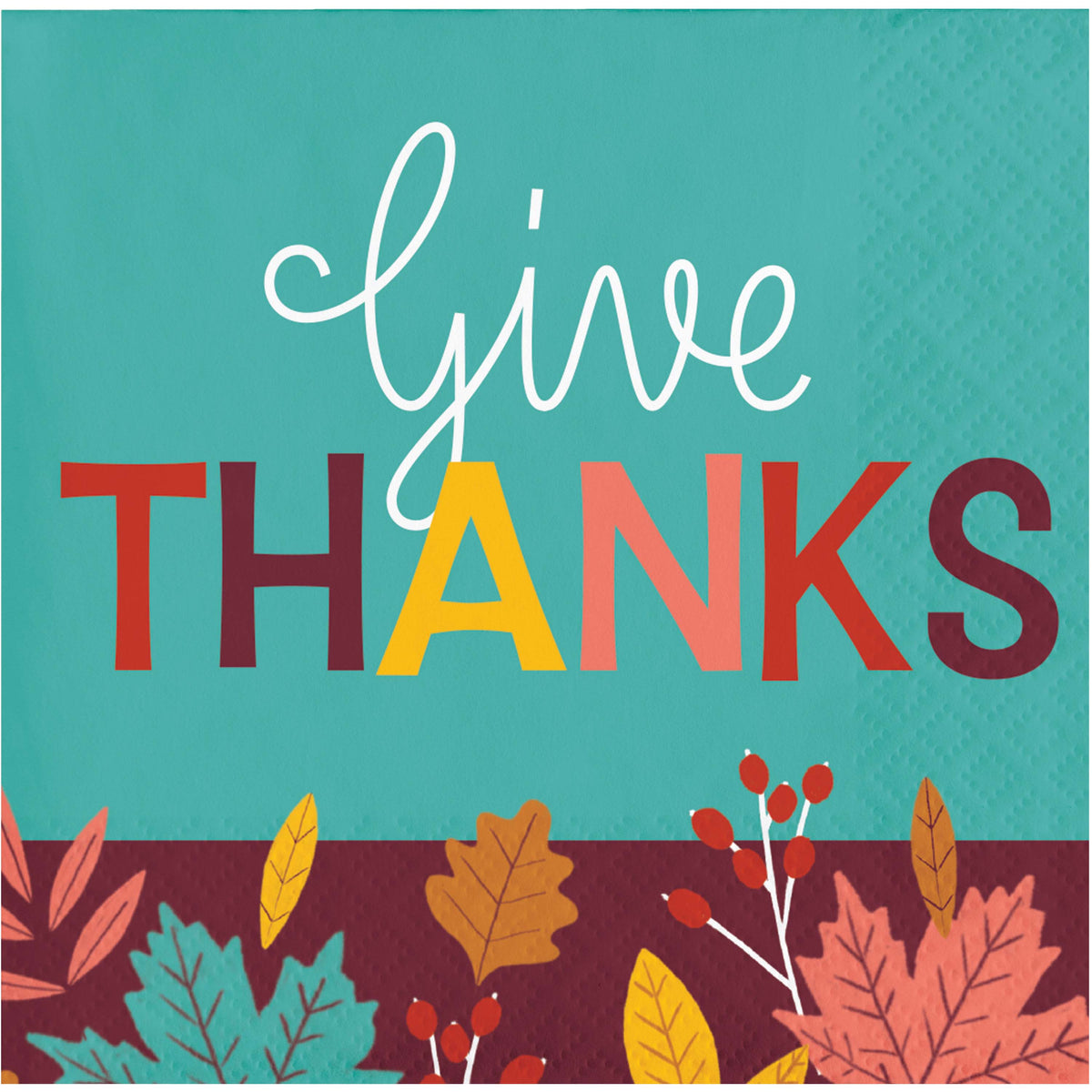 Turkey Treat Give Thanks Beverage Napkins