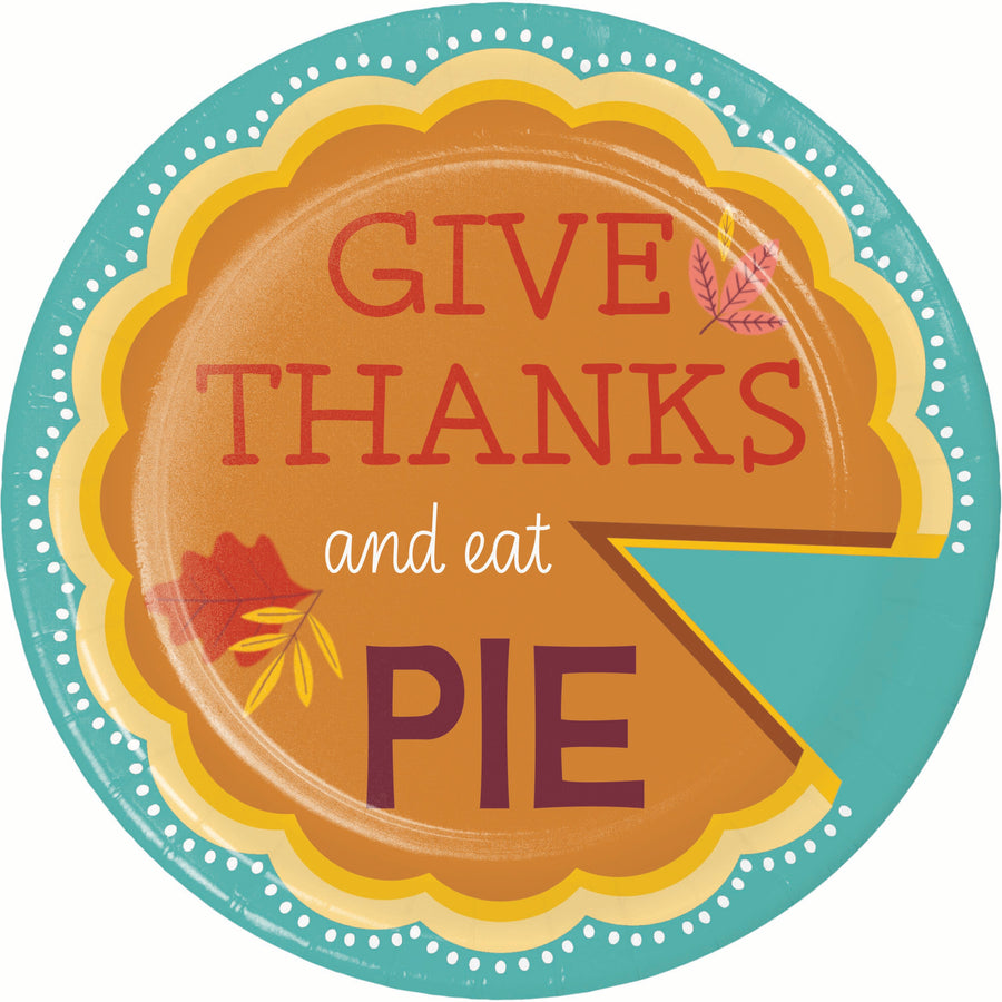 Turkey Treat Give Thanks Dessert Plates
