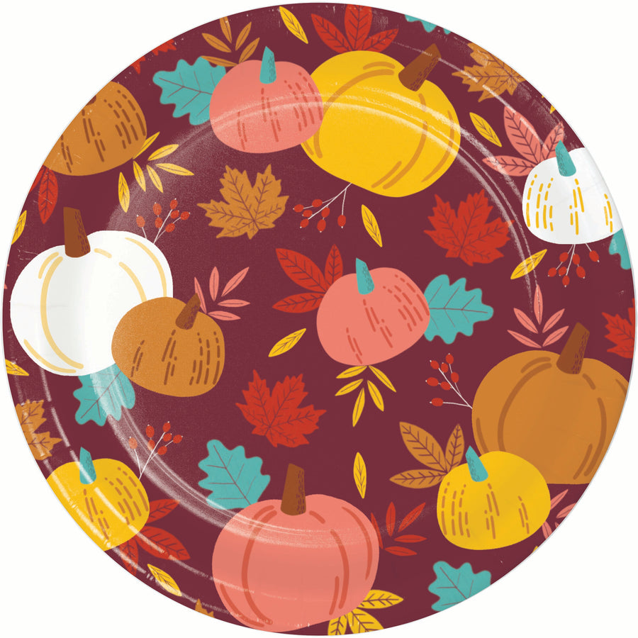 Turkey Treat Pumpkin Toss Dessert Plates