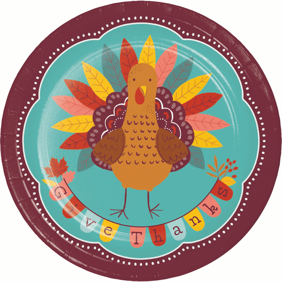 Turkey Treat Thanksgiving Dinner Plates