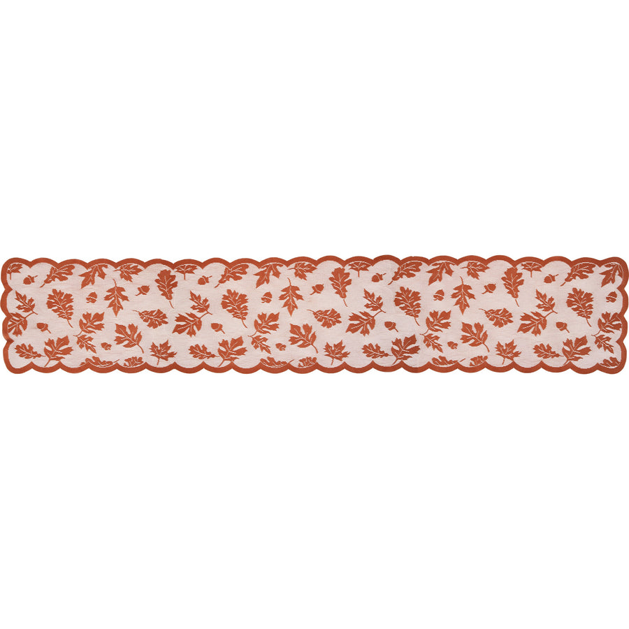 Fall Leaves Lace Table Runner