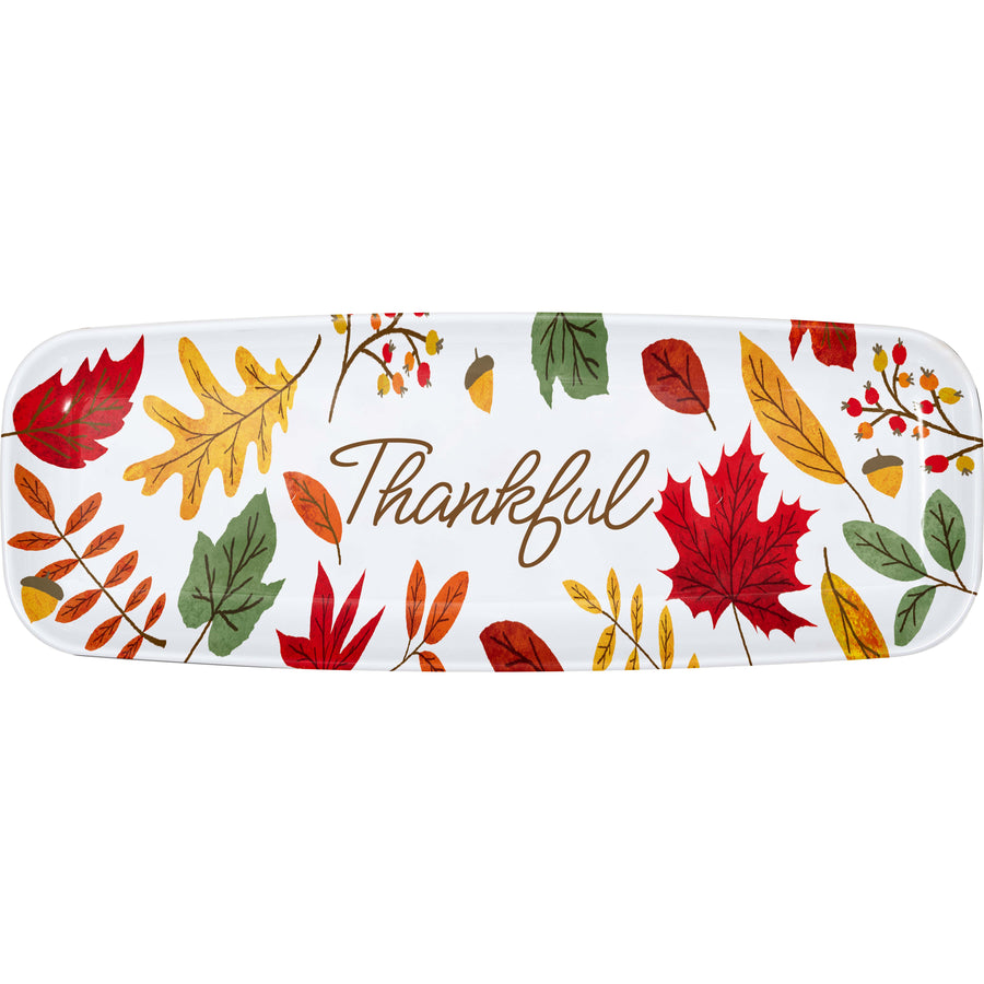 Fall Thanksgiving Plastic Serving Tray