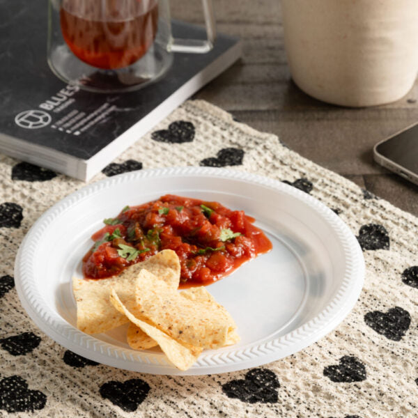 White Disposable Plastic Plates & Bowls — Party & Catering Dinnerware