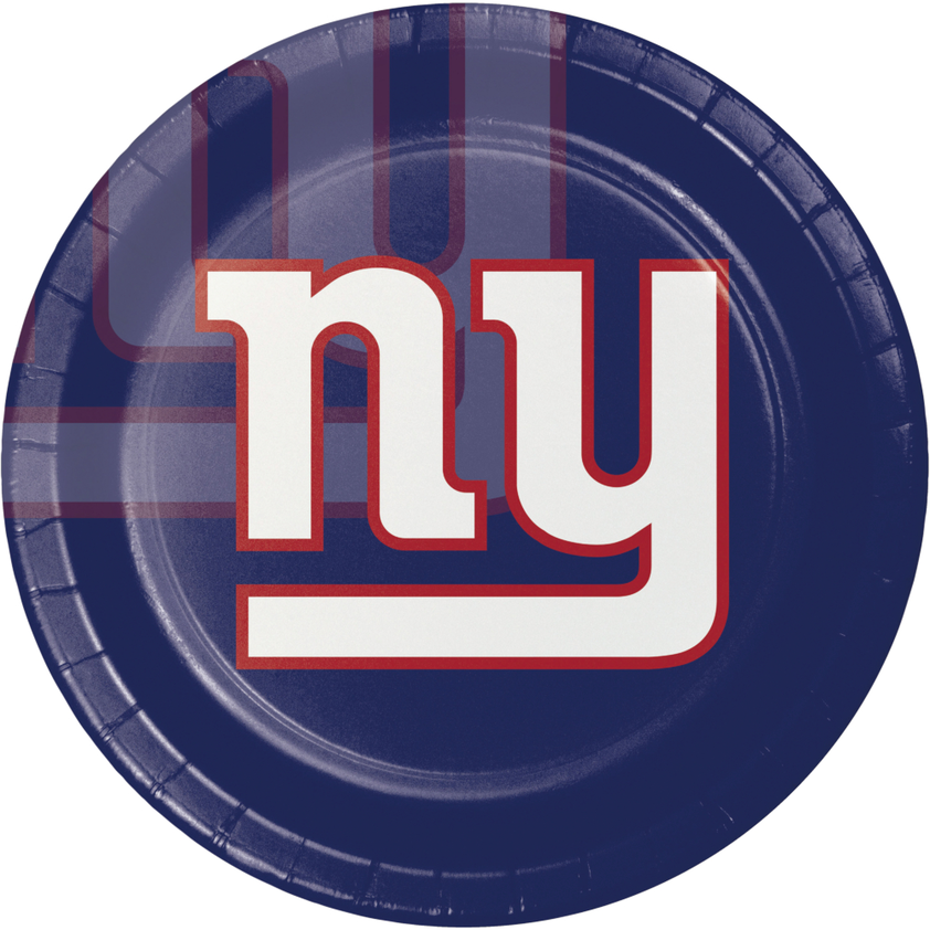 NEW YORK Giants 9" Paper Dinner Plate (96 Plates Per Case)