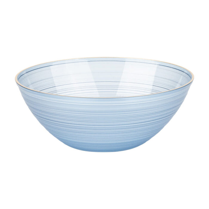 Crystal Design Blue Transparent with Gold Rim Bowls