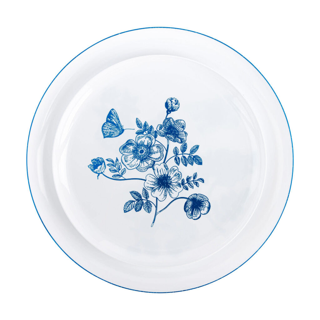 French Toile Combo 8" & 10" Plates Blue/White