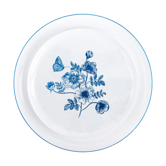 French Toile Combo 8" & 10" Plates Blue/White