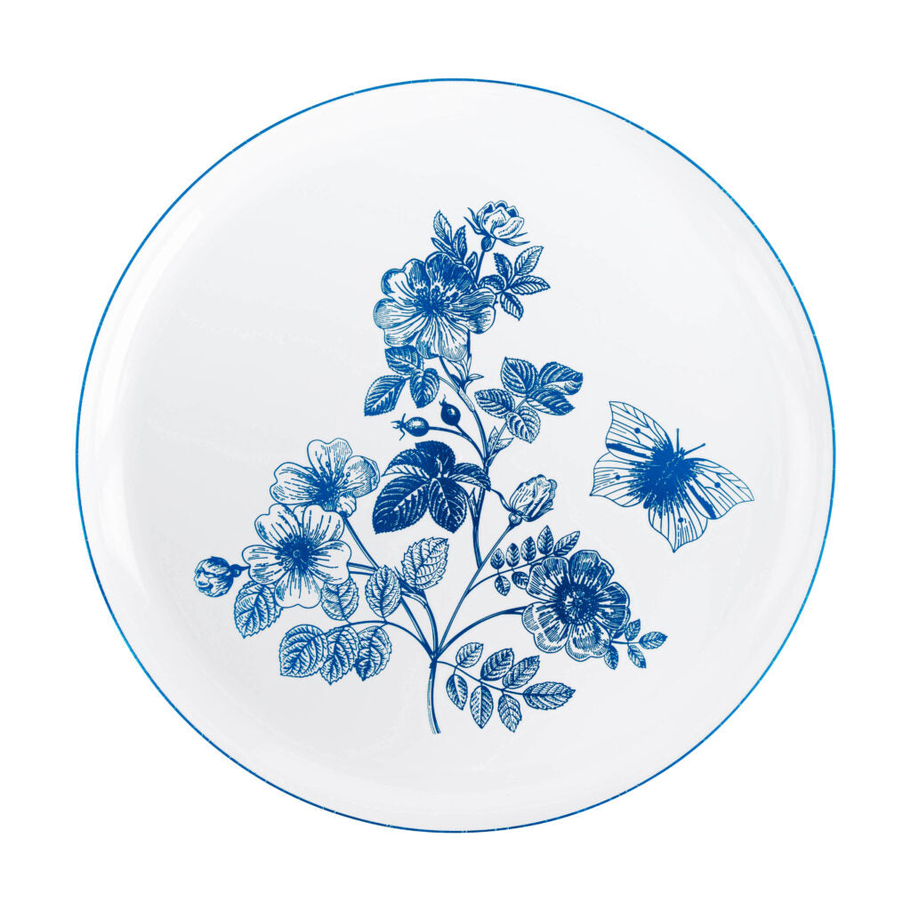 French Toile Combo 8" & 10" Plates Blue/White