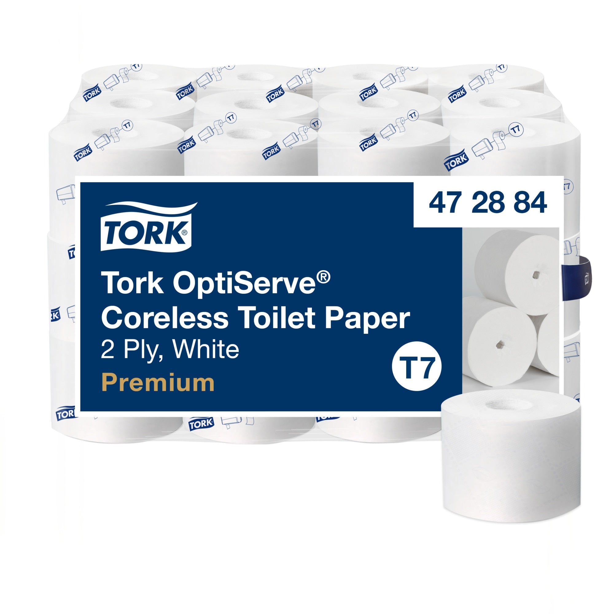 Tork Premium Bath Tissue 750-sheet White 2-Ply Coreless — Case of 36 (472884)