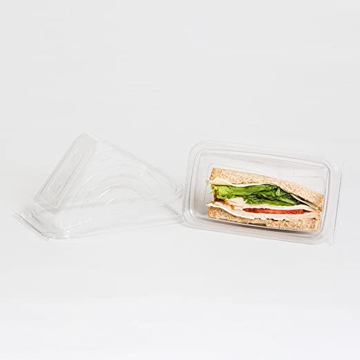 TS1SW- Tamper evident & tamper resistant clamshell, sandwich wedge (Safe-T-Gard® tear strip lock) - 288 Per CASE