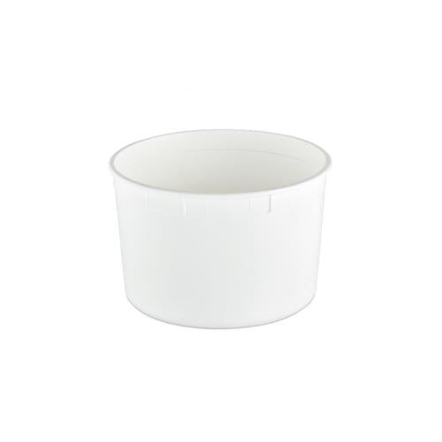 64 oz White HDPE Deli Container – Heavy Duty Plastic Food Storage Cup (200/Case)