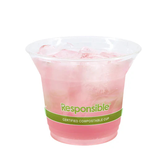 24 oz compostable clear cold cup 96mm PLA