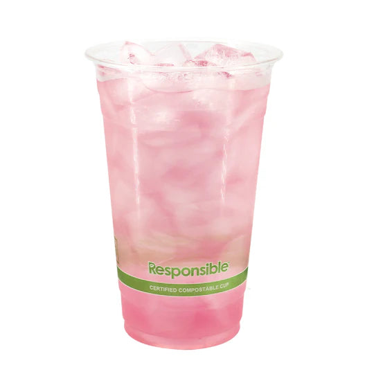 Clear PLA cold cup for iced drinks