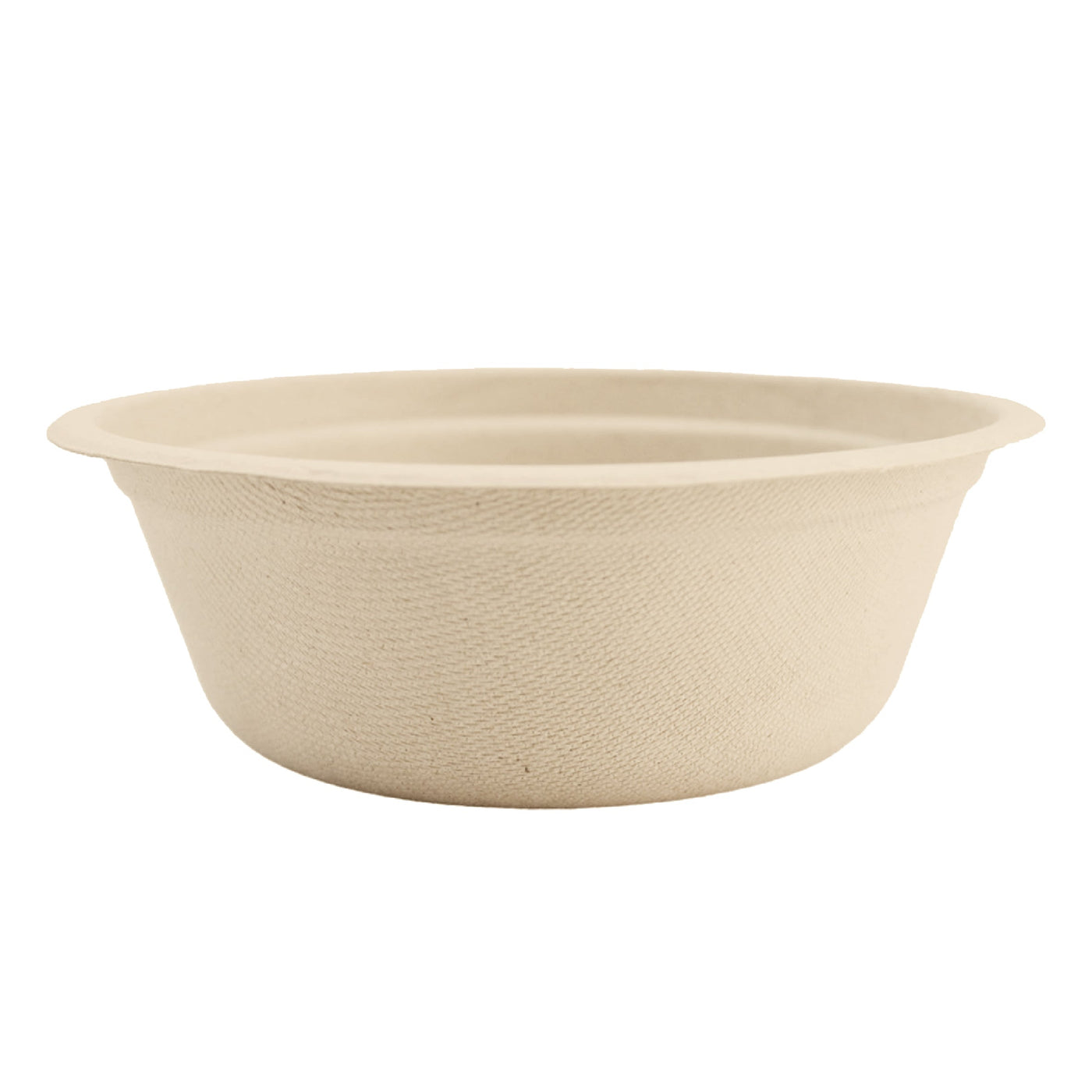 16 oz Brown Compostable Molded Fiber Bowl - bamboo and sugarcane fiber