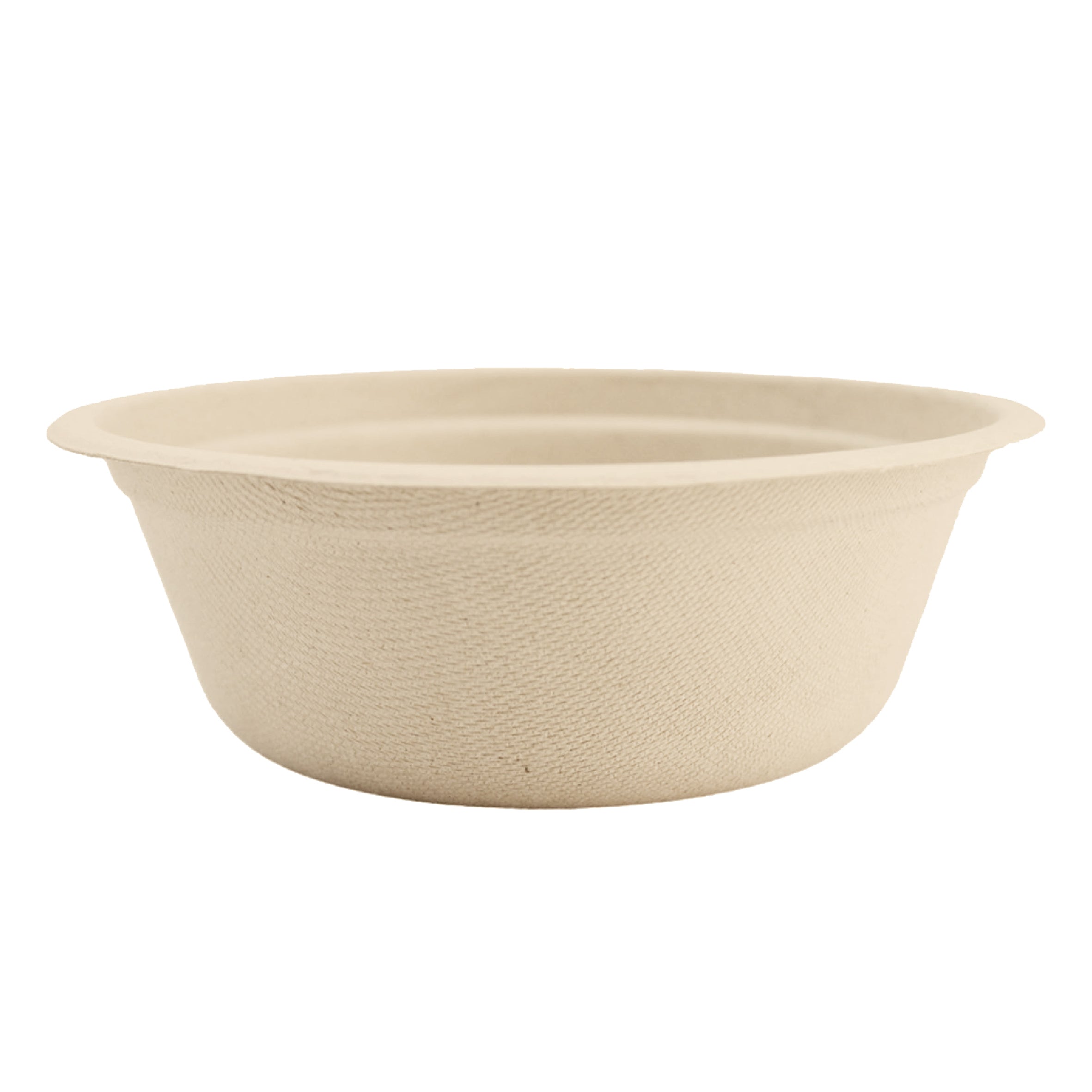 16 oz Brown Compostable Molded Fiber Bowl - bamboo and sugarcane fiber