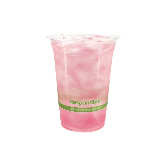 Compostable Clear Cold Cups 9oz to 24oz (96mm)