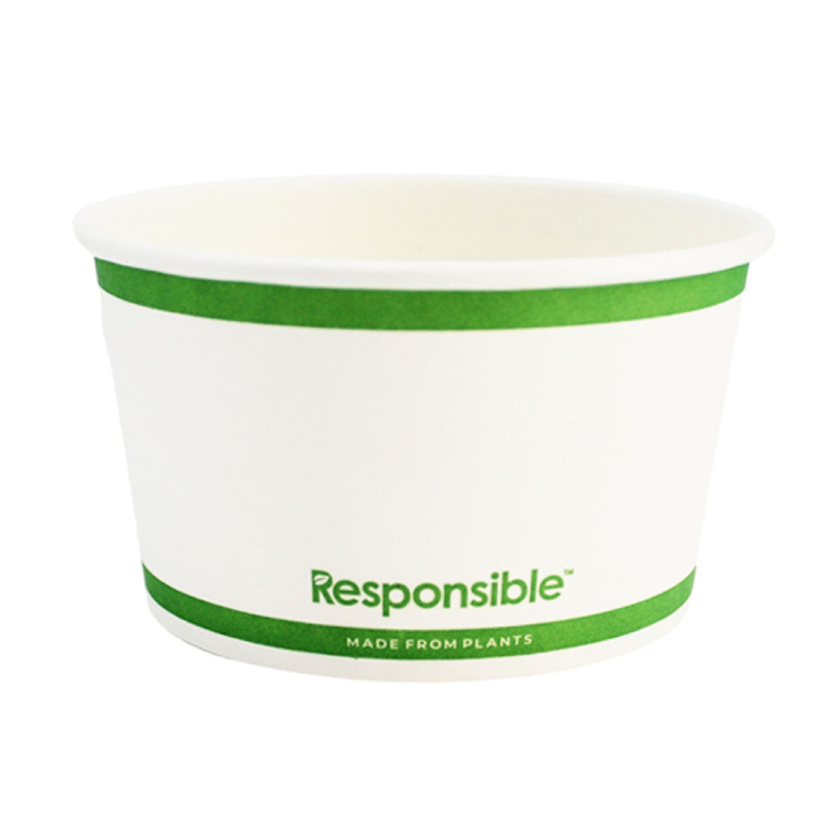 12 oz white compostable paper food container