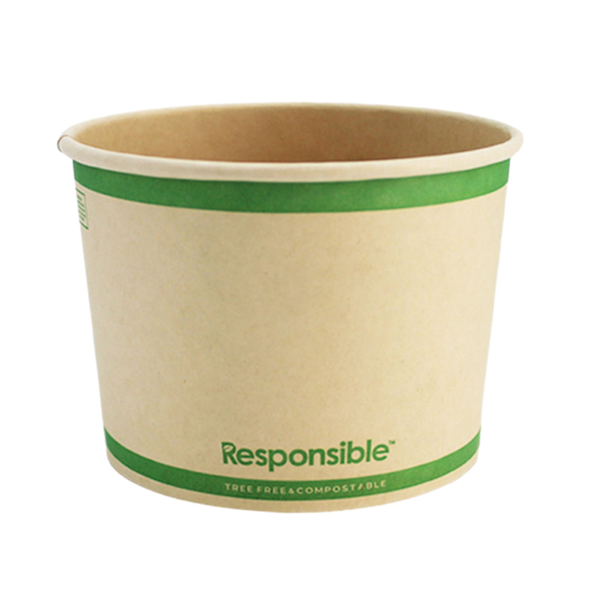 16 oz kraft brown compostable paper food container