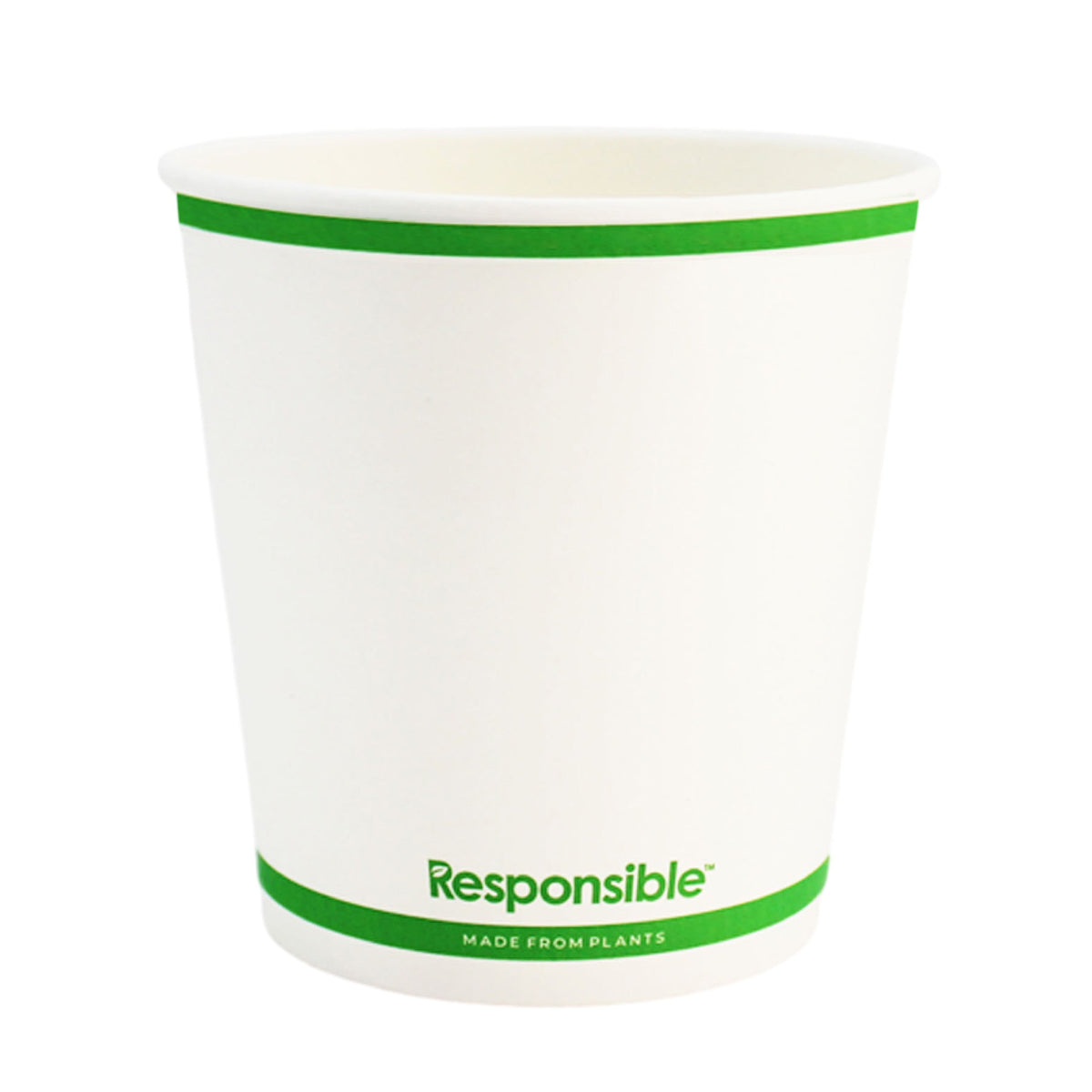 24 oz white compostable paper food container