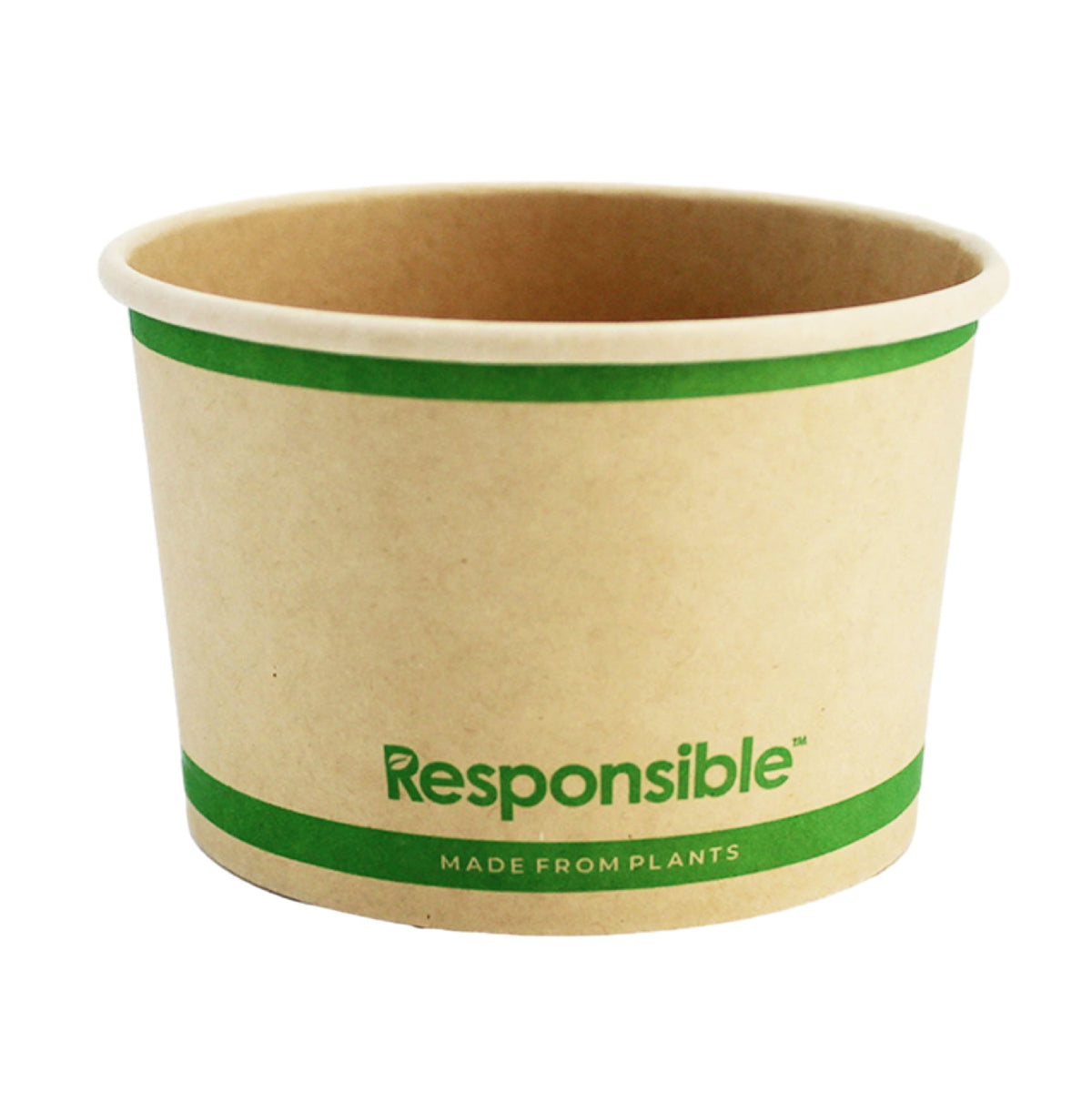 8 oz kraft brown compostable paper food container