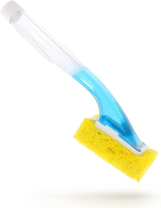 Arrow Home Products Dish Sponge with Soap Dispenser Handle - Fillable Dish Wand for Quick, Convenient Cleaning - Made in the USA
