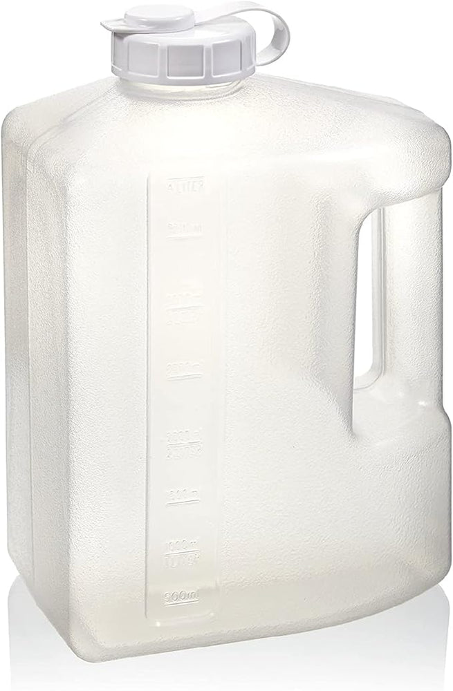 Arrow 1 Gallon Plastic Jug for Cold Drinks - Refrigerator Bottle with Cap, Easy-Pour Spout and Graduated Markings - Made in USA, BPA Free Plastic - Ideal for Water, Iced Tea, Juice, Milk