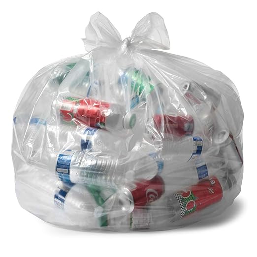 Aluf Plastics 24311CL Clear Trash Bags (12–16 Gallon, 15x9x31, 1.0 Mil) – 500/Case