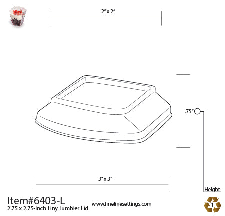 Fineline Tiny Temptations Dome Lid 6403-L specifications