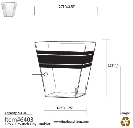Fineline Tiny Temptations 5.4 oz Tiny Tumbler specifications (6403)