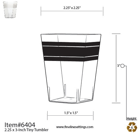 Fineline Tiny Temptations 4 oz Tiny Tumbler specifications (6404)
