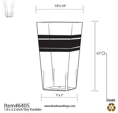 Fineline Tiny Temptations 3.6 oz Tiny Tumbler specifications (6405)