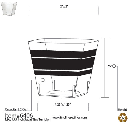 Fineline Tiny Temptations 2.2 oz Tiny Tumbler specifications (6406)