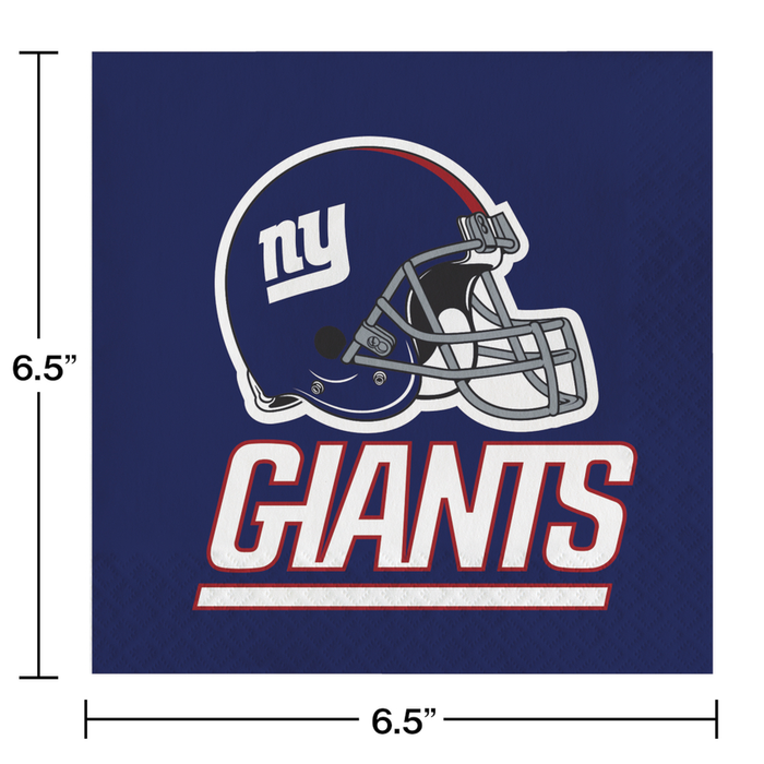 New York Giants Lunch Napkin 2ply (192 Napkins Per Case)